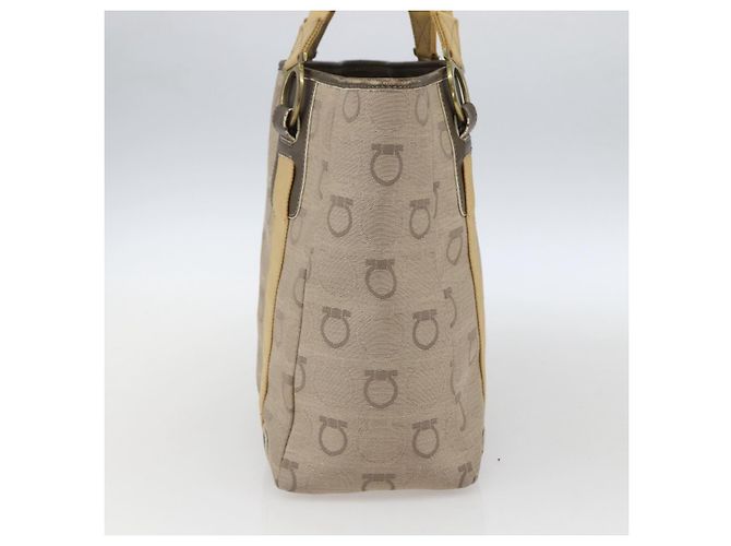 Borsa Gancini in tela Salvatore Ferragamo Beige - vista 4