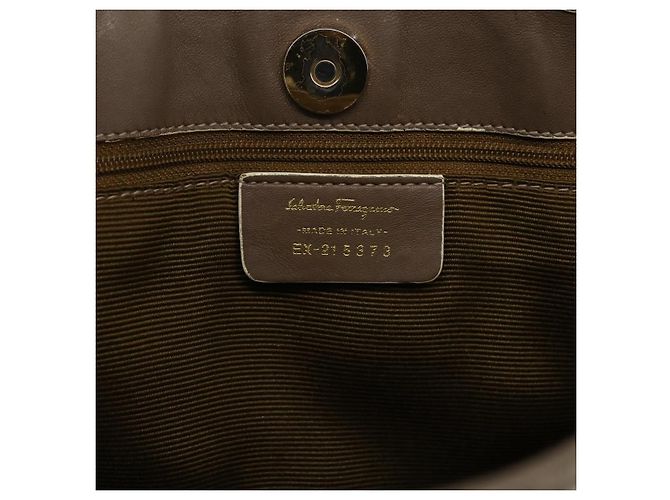 Borsa Gancini in tela Salvatore Ferragamo Beige - vista 6