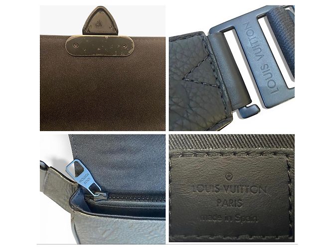 Borsa a tracolla S Lock in taurillon monogram nero opaco Louis Vuitton - vista 12