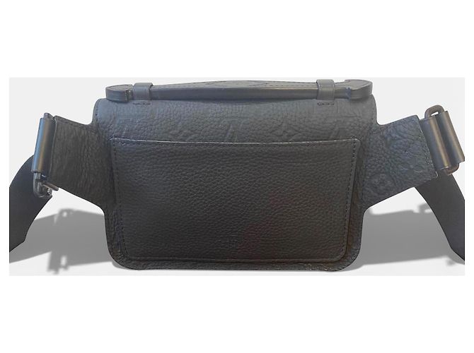 Borsa a tracolla S Lock in taurillon monogram nero opaco Louis Vuitton - vista 6
