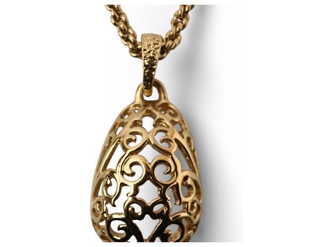 Collar de Péndulo Baño de Oro Yves Saint Laurent Dorado - vista 4