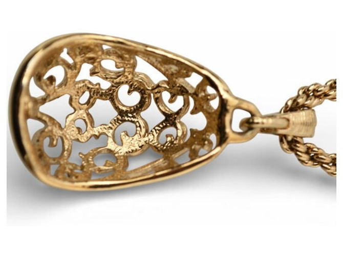 Collar de Péndulo Baño de Oro Yves Saint Laurent Dorado - vista 6