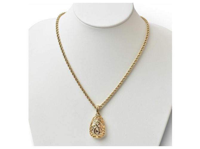 Collar de Péndulo Baño de Oro Yves Saint Laurent Dorado - vista 7