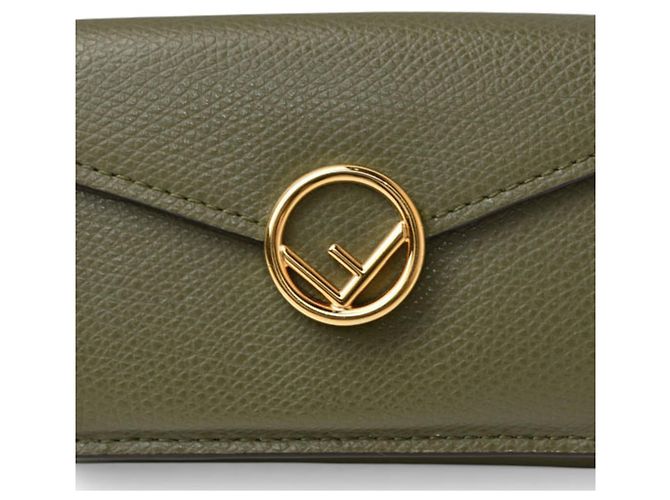 Fendi Mini Trifold Geldbörse Khaki - Ansicht 2