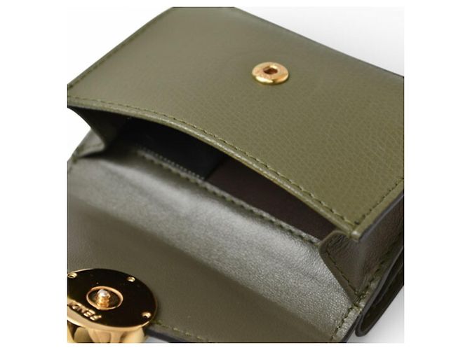 Fendi Mini Trifold Geldbörse Khaki - Ansicht 9