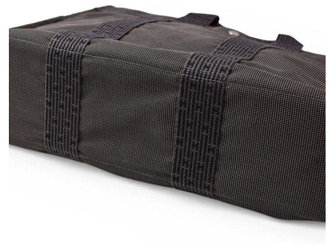 Hermès Air Line MM Tote Bag aus grauem Canvas Braun - Ansicht 10