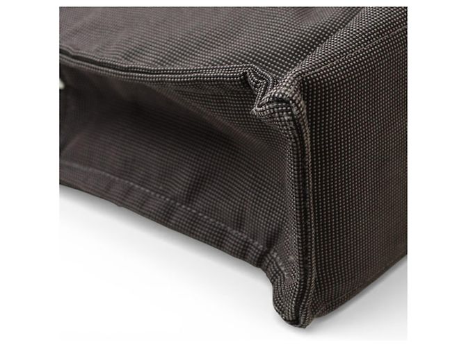 Hermès Air Line MM Tote Bag aus grauem Canvas Braun - Ansicht 12