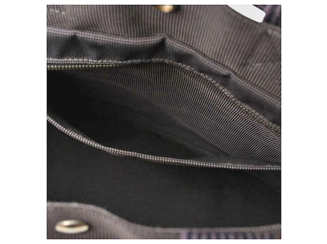 Hermès Air Line MM Tote Bag aus grauem Canvas Braun - Ansicht 5