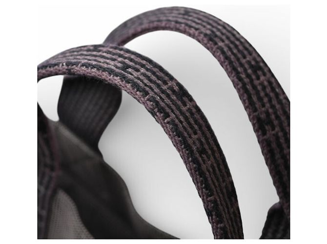 Hermès Air Line MM Tote Bag aus grauem Canvas Braun - Ansicht 8
