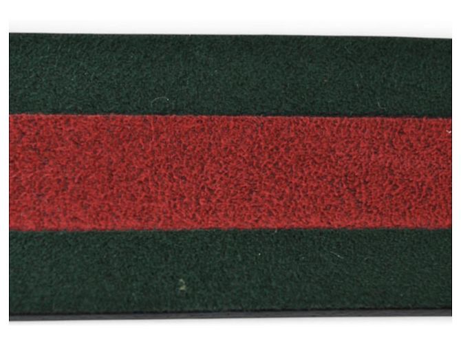 Cinturón de cuero reversible Gucci Roja Verde - vista 9