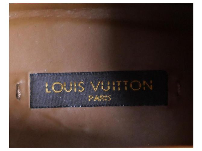 Botines de ante con cinturón Louis Vuitton Coñac - vista 7