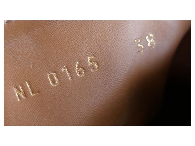 Botines de ante con cinturón Louis Vuitton Coñac - vista 8