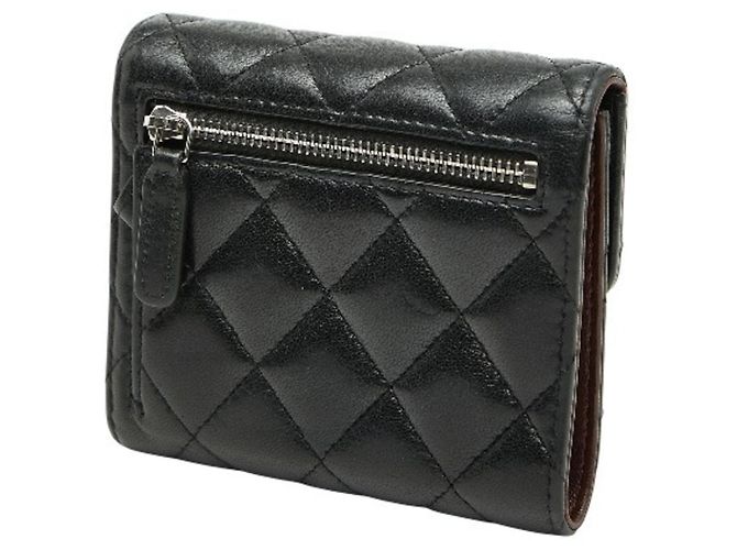 Cartera tri-fold matelassé Chanel Coco Mark Negro - vista 2