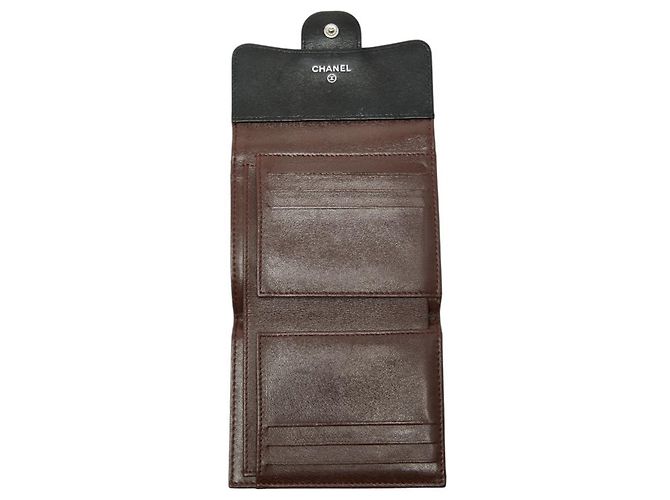 Cartera tri-fold matelassé Chanel Coco Mark Negro - vista 7