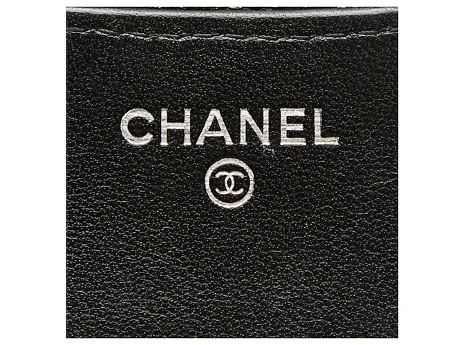 Cartera tri-fold matelassé Chanel Coco Mark Negro - vista 8