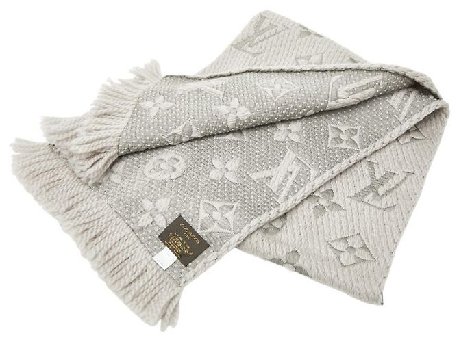 Sciarpa Logomania Louis Vuitton in grigio Marrone - vista 2