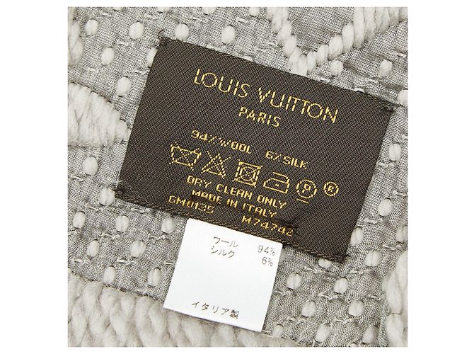 Sciarpa Logomania Louis Vuitton in grigio Marrone - vista 3