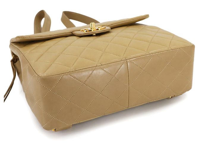 Timeless Chanel Matelassé Ketten-Rucksack Beige - Ansicht 5