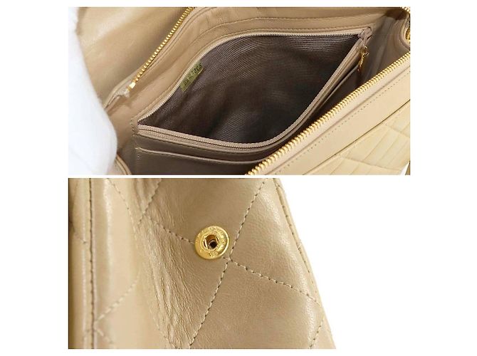 Timeless Chanel Matelassé Ketten-Rucksack Beige - Ansicht 9