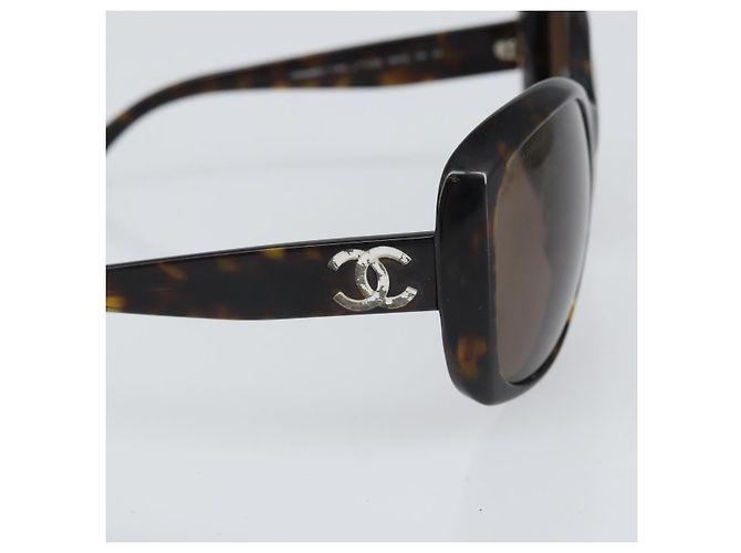 CHANEL Sunglasses plastic Black CC Auth 165138 - view 8