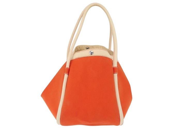 Hermès HERMES Sac Baga GM Tote Tasche aus Canvas Orange Silber Auth bs32305 - Ansicht 2