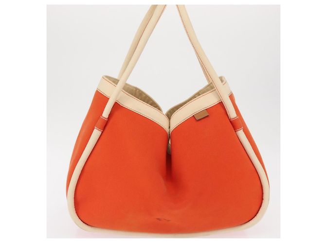 Hermès HERMES Sac Baga GM Tote Tasche aus Canvas Orange Silber Auth bs32305 - Ansicht 4
