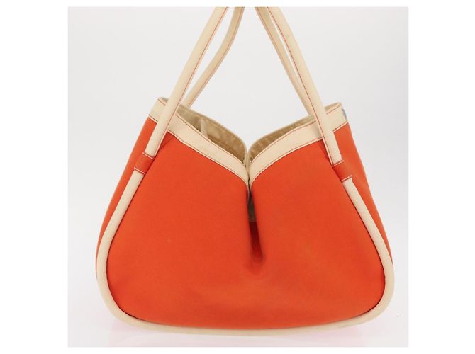 Hermès HERMES Sac Baga GM Tote Tasche aus Canvas Orange Silber Auth bs32305 - Ansicht 5