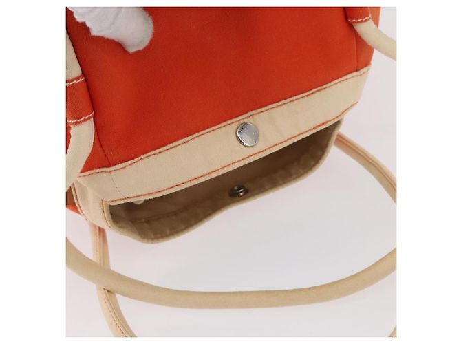 Hermès HERMES Sac Baga GM Tote Tasche aus Canvas Orange Silber Auth bs32305 - Ansicht 6