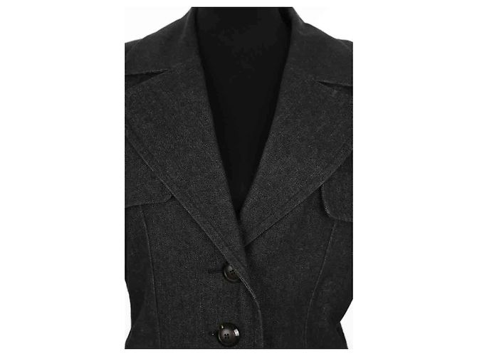 Yves Saint Laurent Anthrazitfarbene Jacke Anthrazitgrau - Ansicht 2