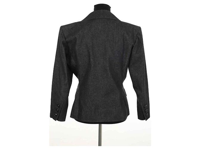 Yves Saint Laurent Anthrazitfarbene Jacke Anthrazitgrau - Ansicht 4