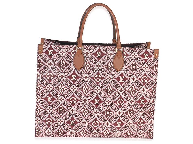 Louis Vuitton Bordeaux Jacquard Canvas Dal 1854 Onthego GM Rosso - vista 2