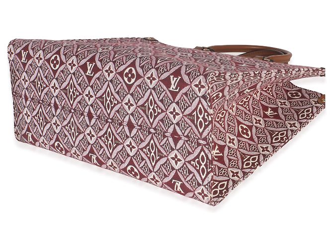 Louis Vuitton Bordeaux Jacquard Canvas Dal 1854 Onthego GM Rosso - vista 6