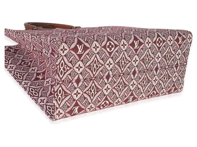 Louis Vuitton Bordeaux Jacquard Canvas Dal 1854 Onthego GM Rosso - vista 7