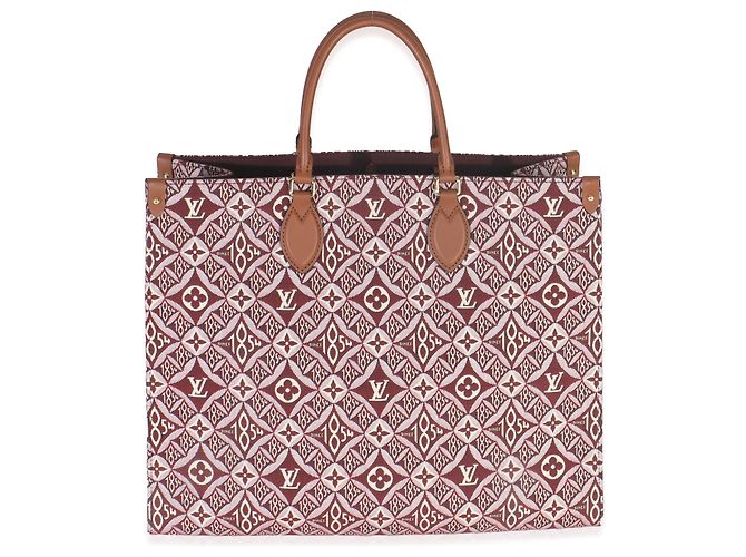 Louis Vuitton Bordeaux Jacquard Canvas Dal 1854 Onthego GM Rosso - vista 8