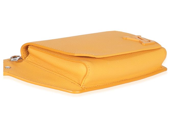Borsa a tracolla Louis Vuitton Aerogram Takeoff in pelle di vitello Safran Yellow Giallo - vista 5