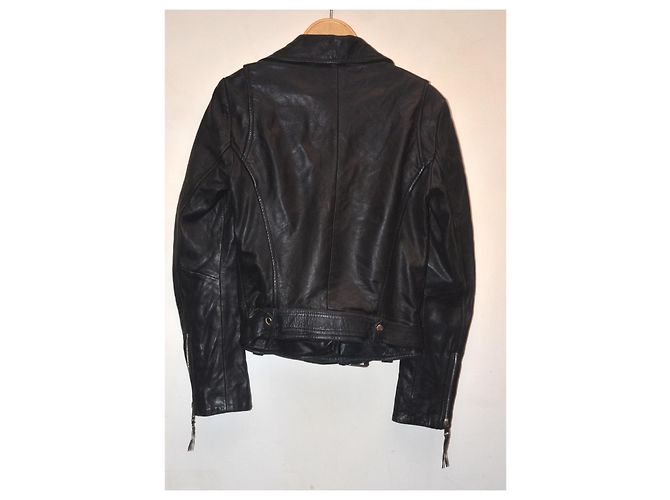 Zara Perfecto Lederjacke Schwarz - Ansicht 2