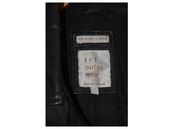 Zara Perfecto Lederjacke Schwarz - Ansicht 5
