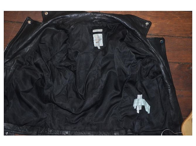 Zara Perfecto Lederjacke Schwarz - Ansicht 6