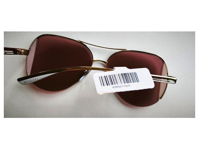 Bulgari Gafas de sol BVLGARI Aviator Doradas con Lentes Rosas Dorado - vista 4