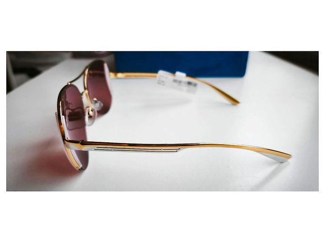 Bulgari Gafas de sol BVLGARI Aviator Doradas con Lentes Rosas Dorado - vista 7