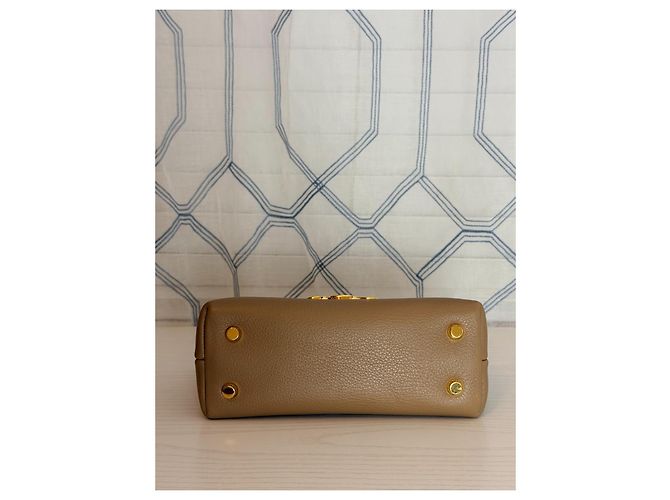 Borsa Céline Teen Nino Cappuccino in pelle granulata Beige - vista 10