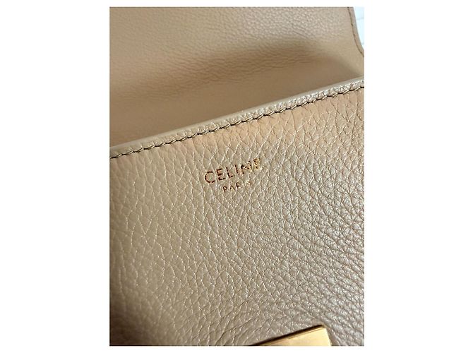 Borsa Céline Teen Nino Cappuccino in pelle granulata Beige - vista 12