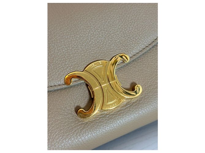 Borsa Céline Teen Nino Cappuccino in pelle granulata Beige - vista 4