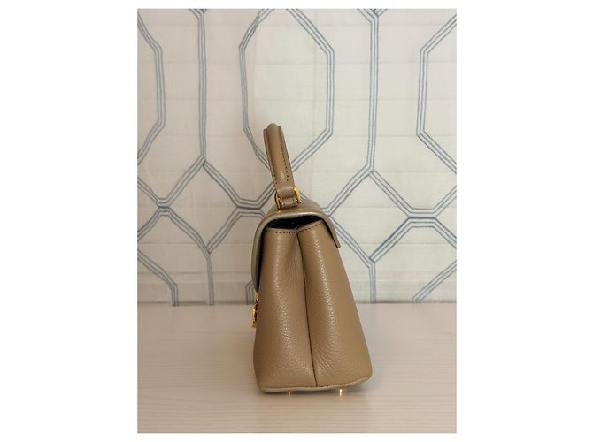 Borsa Céline Teen Nino Cappuccino in pelle granulata Beige - vista 6
