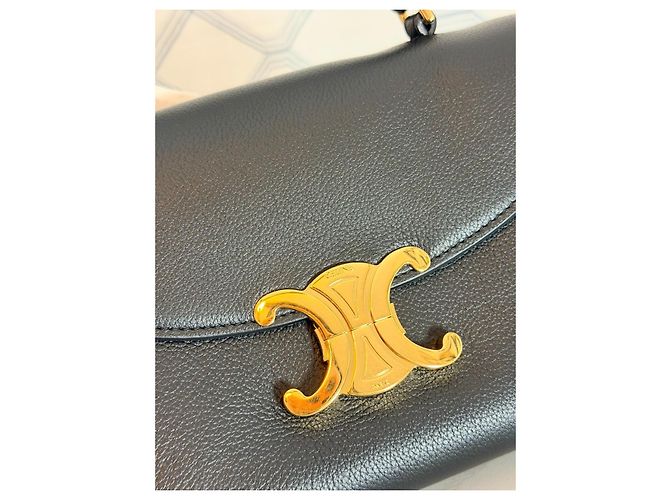 Céline Teen Nino Tasche Schwarz Grained Kalbsleder - Ansicht 6