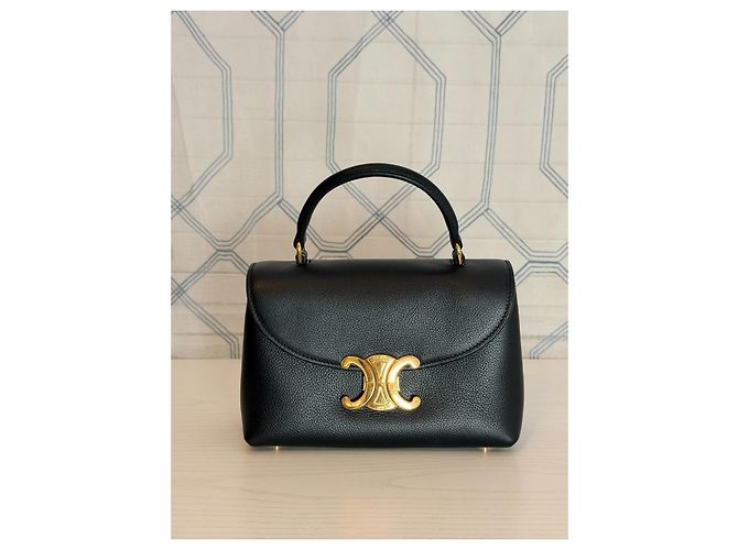 Céline Teen Nino Tasche Schwarz Grained Kalbsleder - Ansicht 7