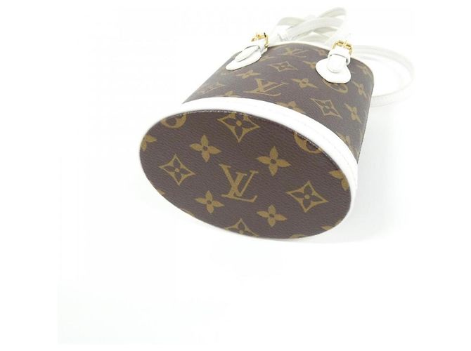 Borsa a mano Nano Bucket LV Match di Louis Vuitton Marrone Bianco - vista 2
