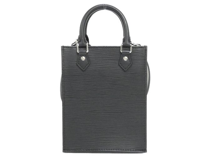 Borsa a Mano Petite Sac Plat Epi Louis Vuitton Nero - vista 2