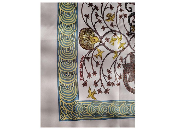 Lenço de seda Hermès As Lendas da Árvore 90x90 - vista 3