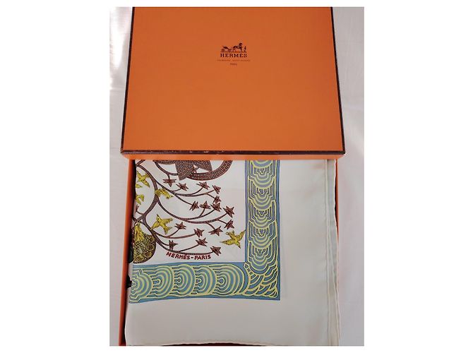 Lenço de seda Hermès As Lendas da Árvore 90x90 - vista 4